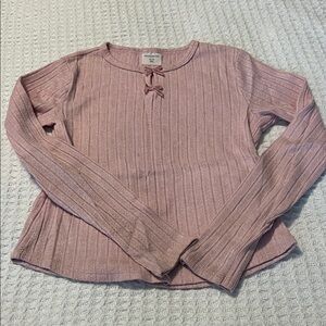 Abercrombie kids Pink Ribbed Knit Top